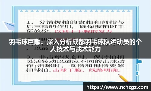 羽毛球巨献：深入分析成都羽毛球队运动员的个人技术与战术能力